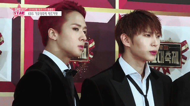 kbs가요대축제 남자 아이돌 포토월 비주얼. gif | 인스티즈
