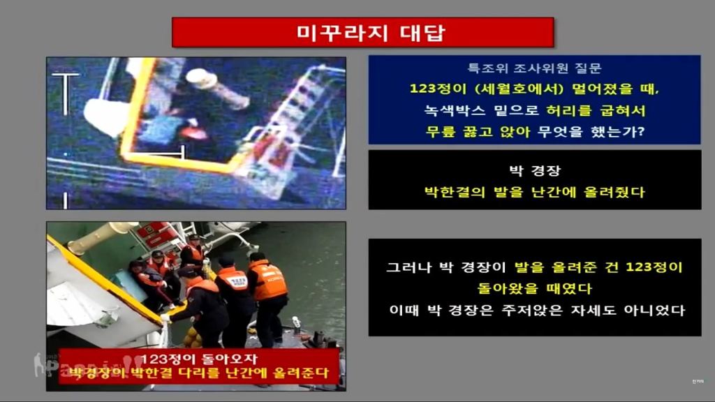 세월호 의혹 1) 진도 VTS 관제데이터 조작과 세월호 청문회 박경장의 기억상실 2부 | 인스티즈