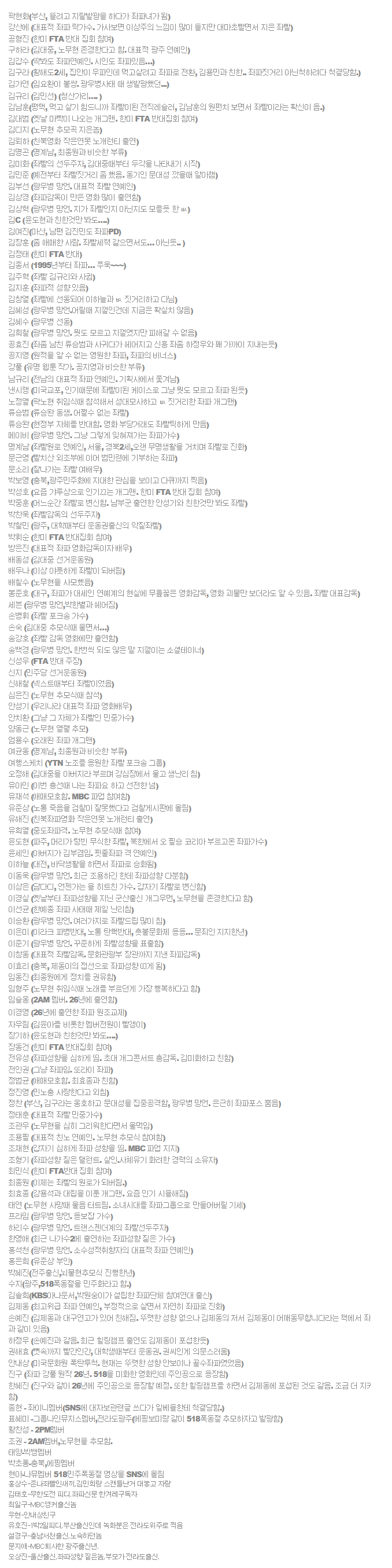 기가막혀 웃음만 나오는 일X 좌파연예인 명단.jpg | 인스티즈