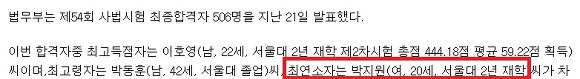 사법시험 합격한 20세 여성의 공부비법 | 인스티즈