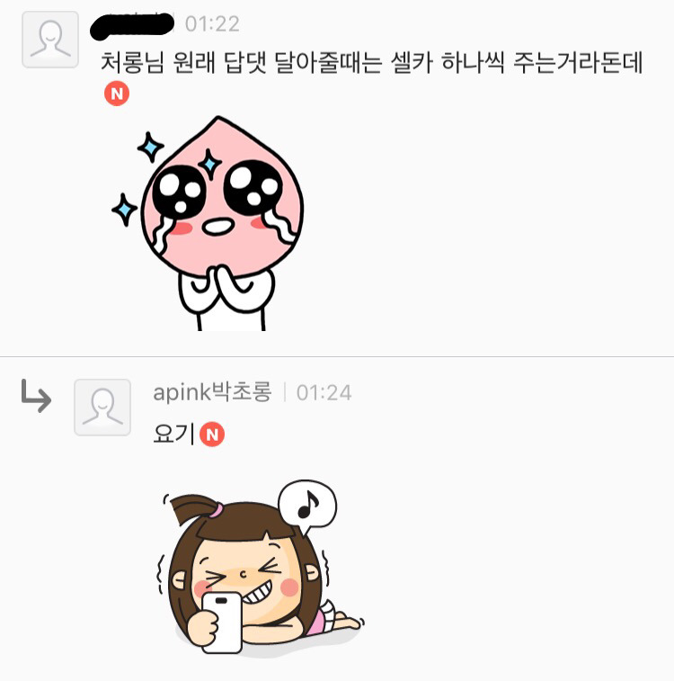 [에이핑크] 오늘자 팬카페 열활중인 보미랑 초롱이 | 인스티즈