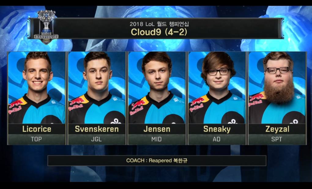 [LOL] 2018 롤드컵 그룹 스테이지 / 대회 5일차 7경기 조 1위 결정전,"RNG(중국) vs C9(북미)"- 경기결과 | 인스티즈