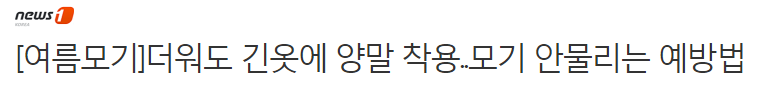 더워도 긴옷에 양말 착용..모기 안 물리는 예방법 | 인스티즈