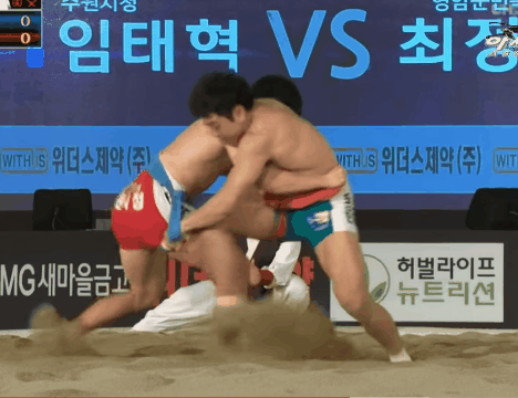 코치진들은 위험해서 반대하지만 관객들은 열광하는 독보적인 씨름 기술.jpgif | 인스티즈