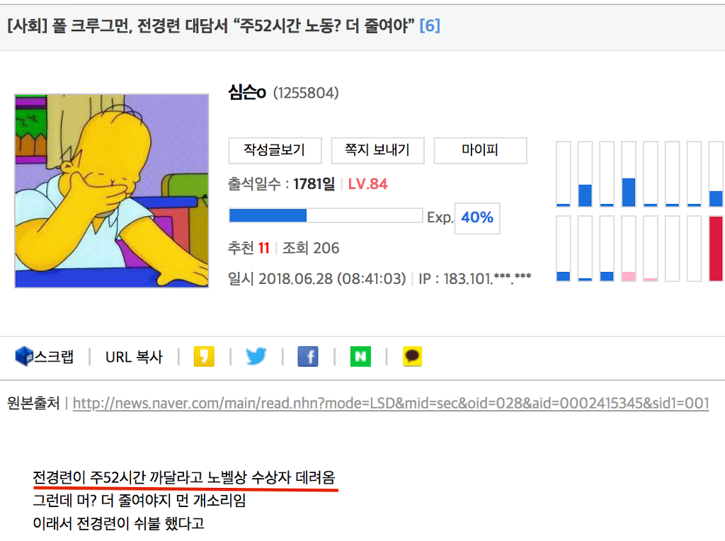 전경련이 주52시간 까달라고 노벨상 수상자 데려옴 | 인스티즈