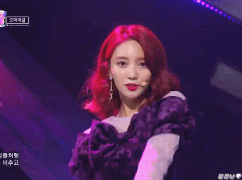 어제자 인기가요 오마이걸 비니.gif | 인스티즈