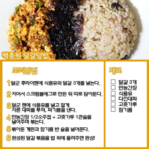 자취생들을 위한 백종원의 계란요리 레시피 모음.jpg | 인스티즈