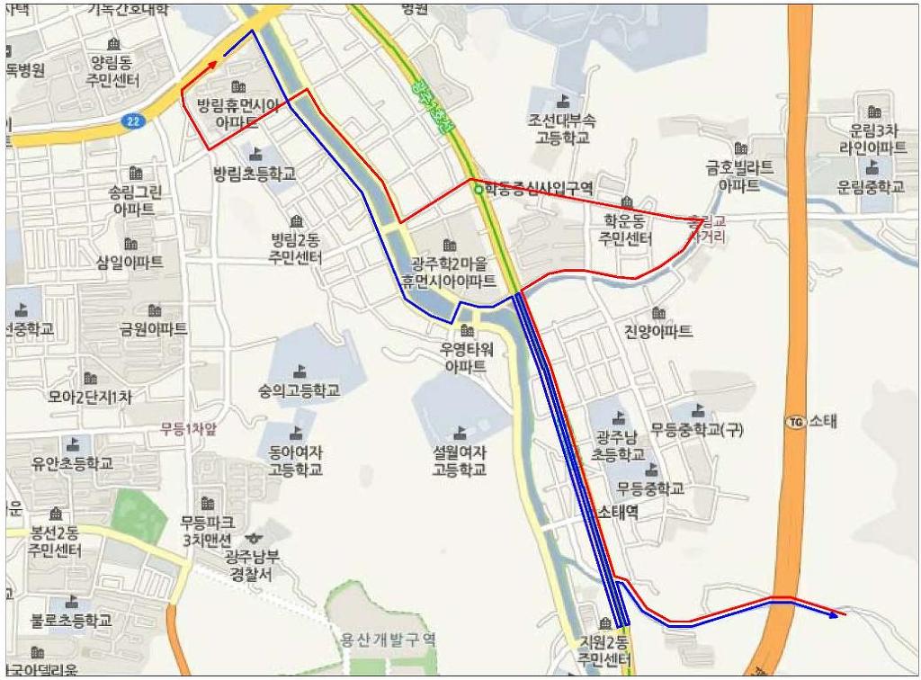 신진자동차운전전문학원 A,B코스 - ◐ 도로주행 코스 ◑ - 광주신진자동차운전전문학원 신진자동차운전전문학원 A,B코스